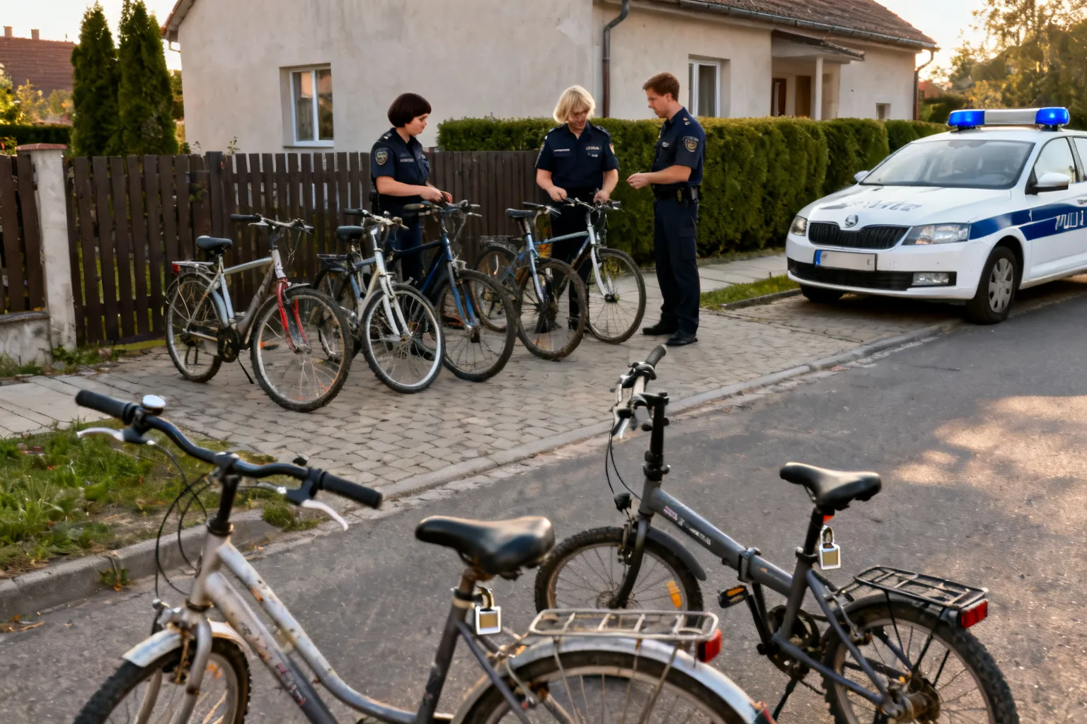 Policja odzyskała sześć rowerów na posesji w Strumieniu