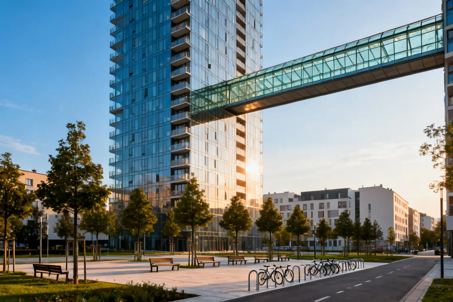 O27 Apartamenty Opolska Katowice — 29-piętrowy wieżowiec z przeszklonym Sky Walk