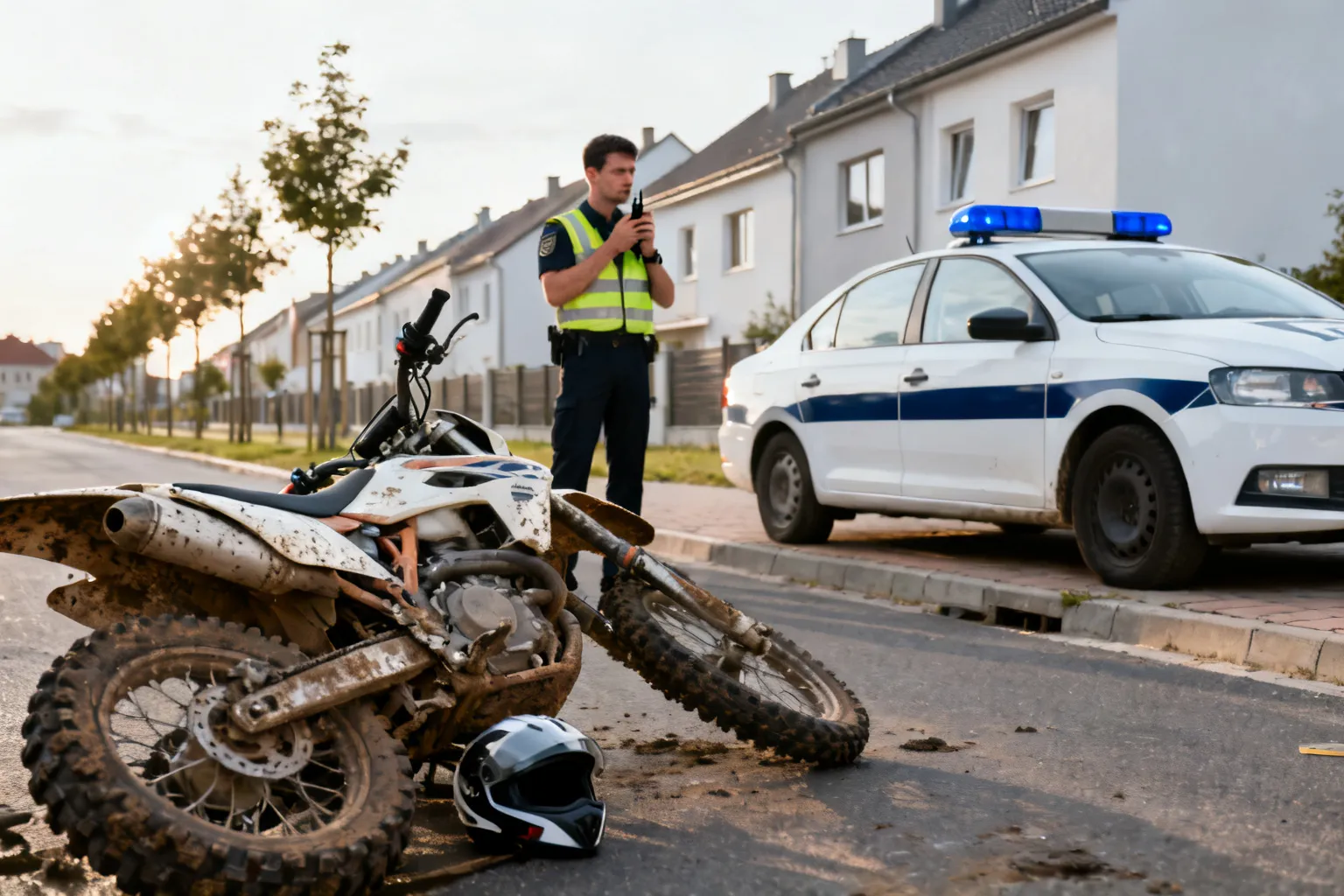 17-latek uciekł policji na motocyklu cross w Kłobucku