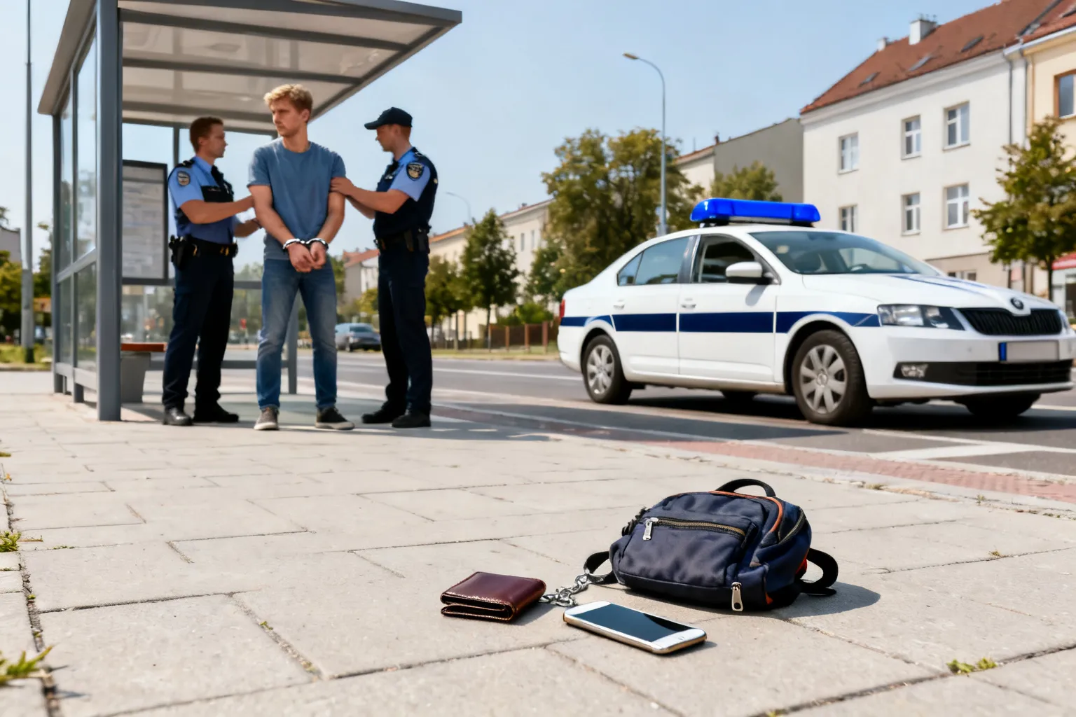 Napad na przystanku w Raciborzu – 37-latek zatrzymany, mienie odzyskane