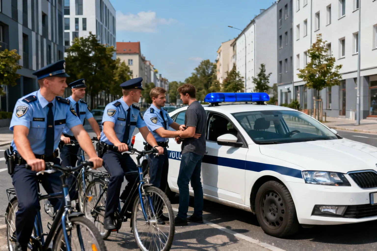 Dzielnicowi na rowerach rozpoznali i zatrzymali poszukiwanego w Katowicach