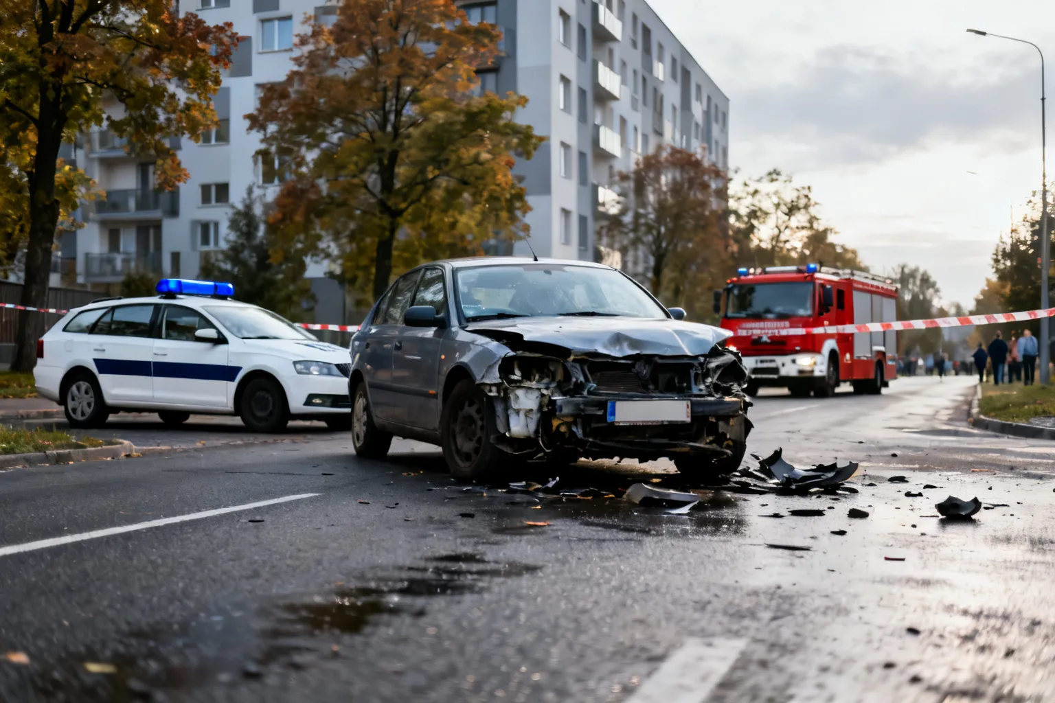 Wypadek na DK1 w Tychach — nie żyje 16‑letni pasażer