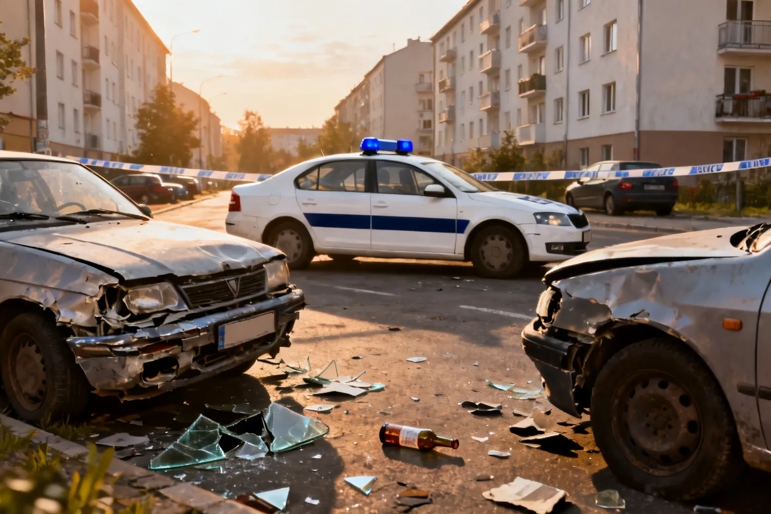 Pijany kierowca uderzył w dwa auta i uciekł. Zatrzymano go w Bytomiu