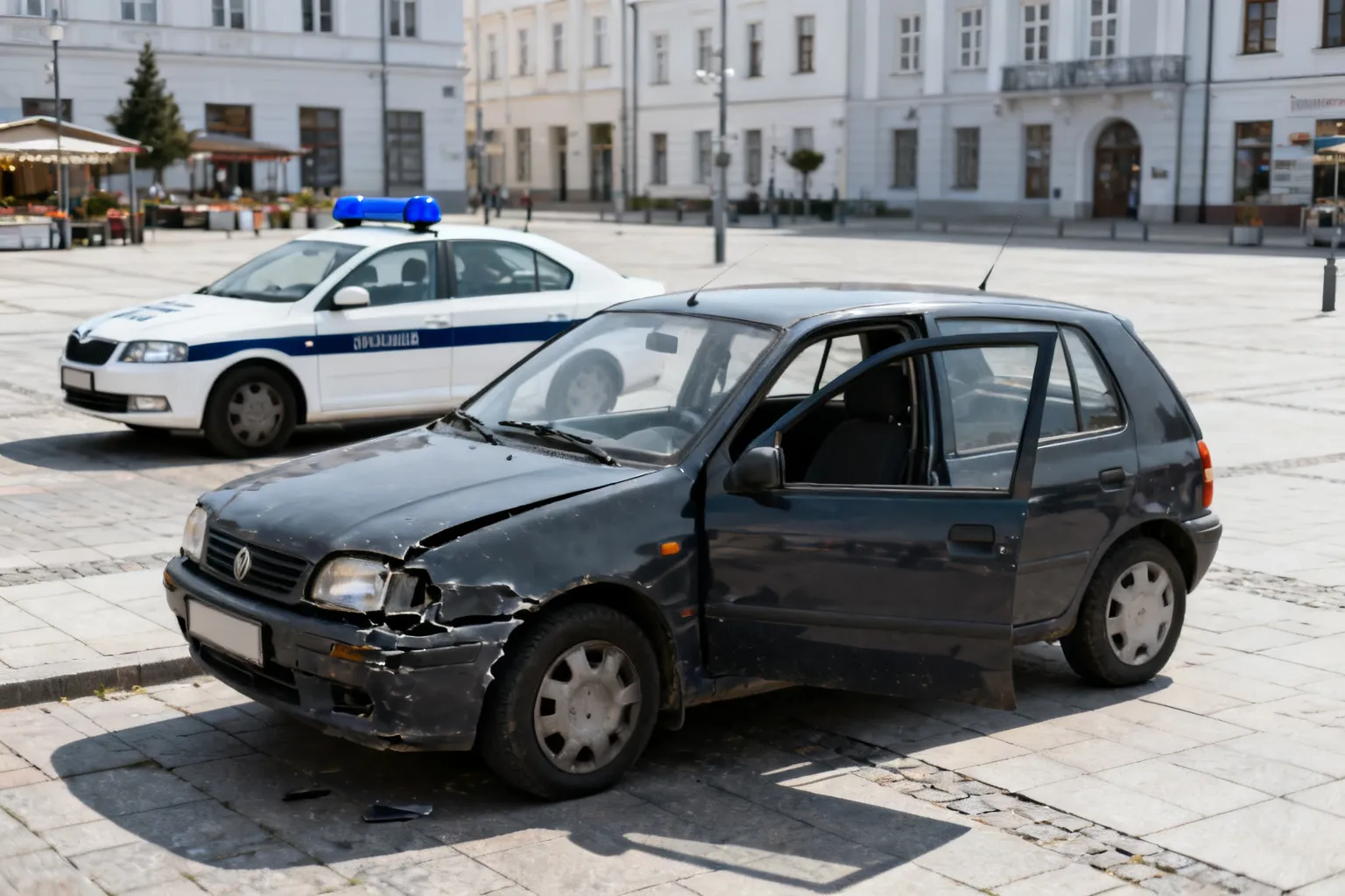 Kierująca Oplem wjechała na katowicki Rynek mając ponad półtora promila