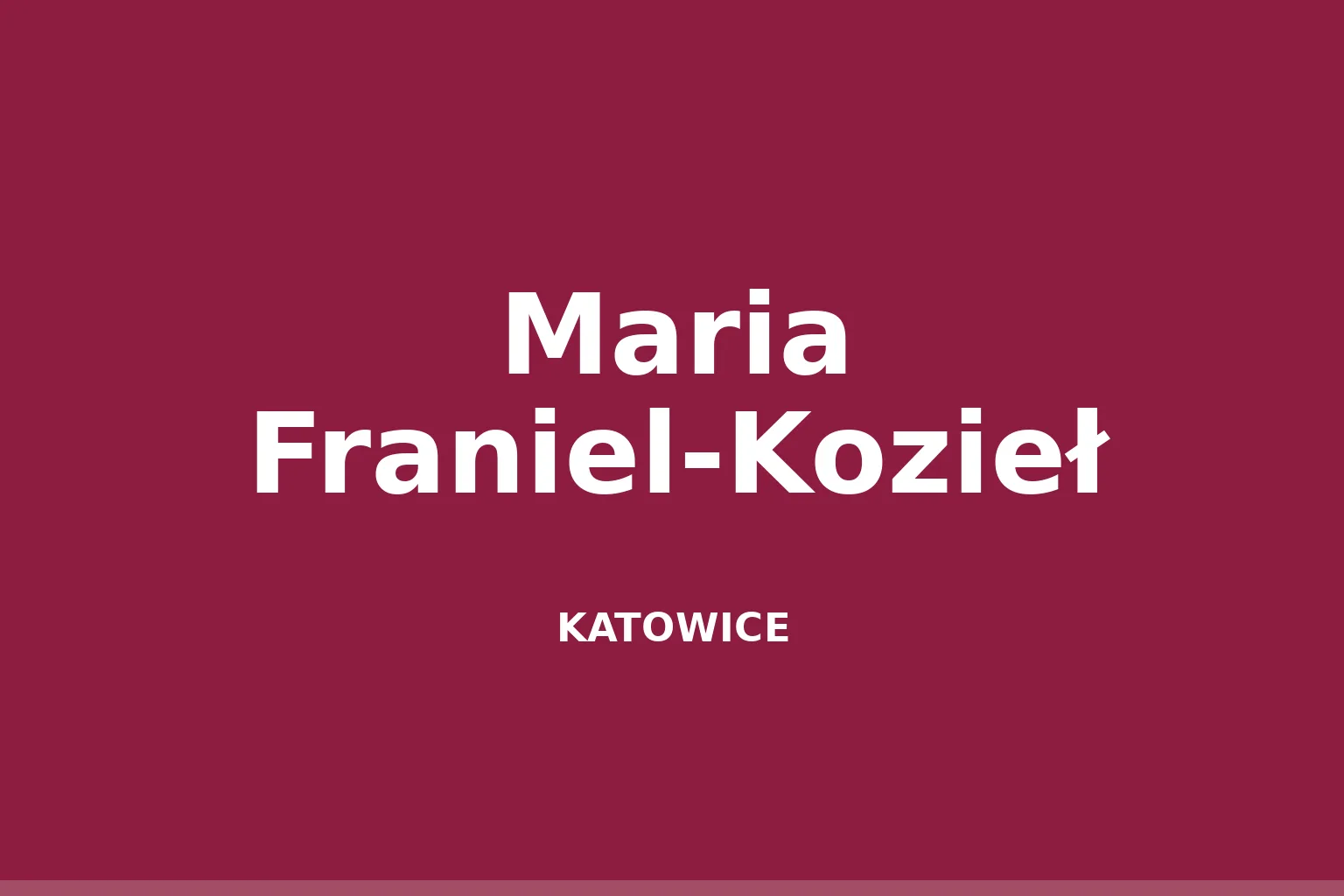 Maria Franiel-Kozieł